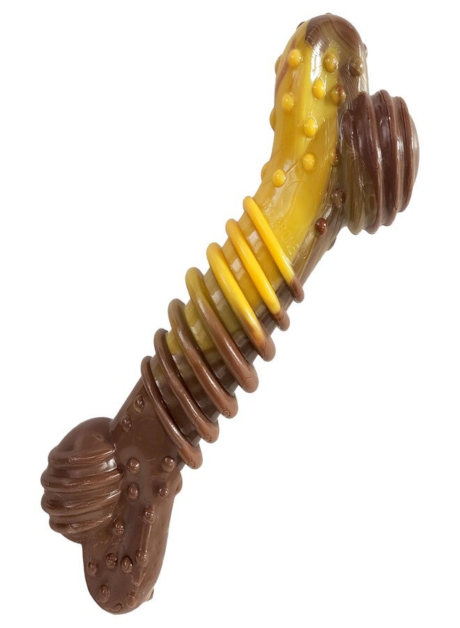 Nylabone Groove Bone Power Chew Toy for Dogs, Dental Dog Toys for Aggressive Chewers, Dog Chew Bone, Long Lasting Philly Cheesesteak, For Medium Dogs - Up to 35 lbs, 1 Count - Image 1